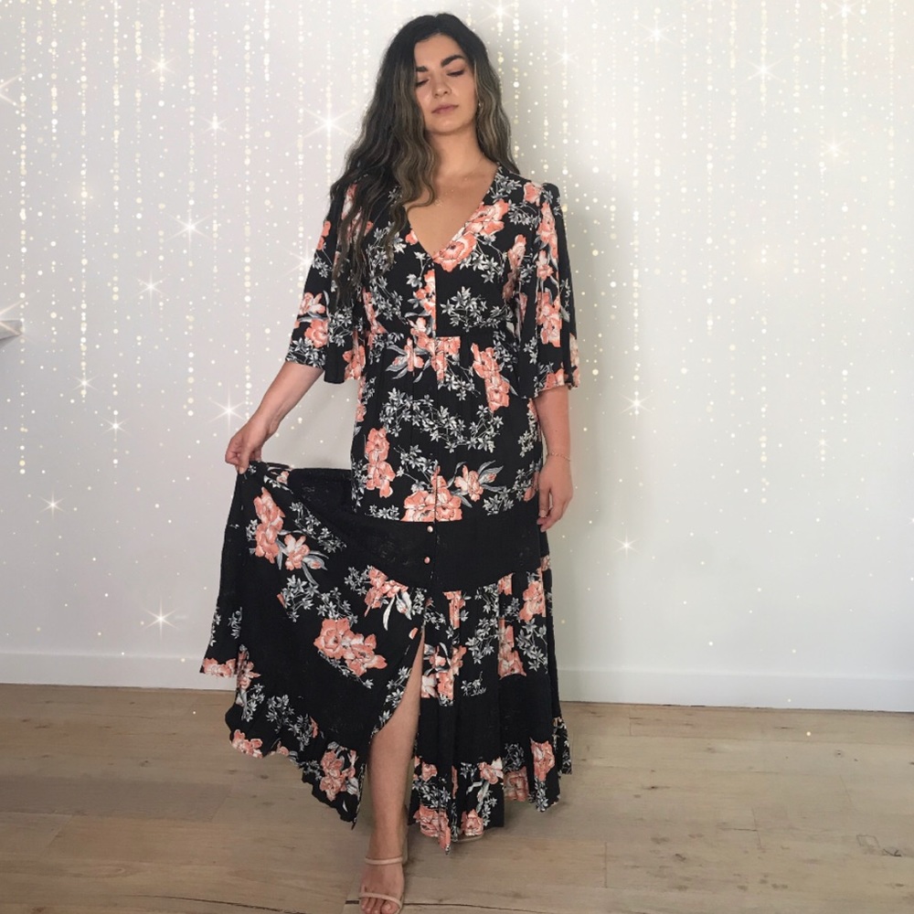 Boho Ripcurl Maxi Dress with Stevie Nicks vibes